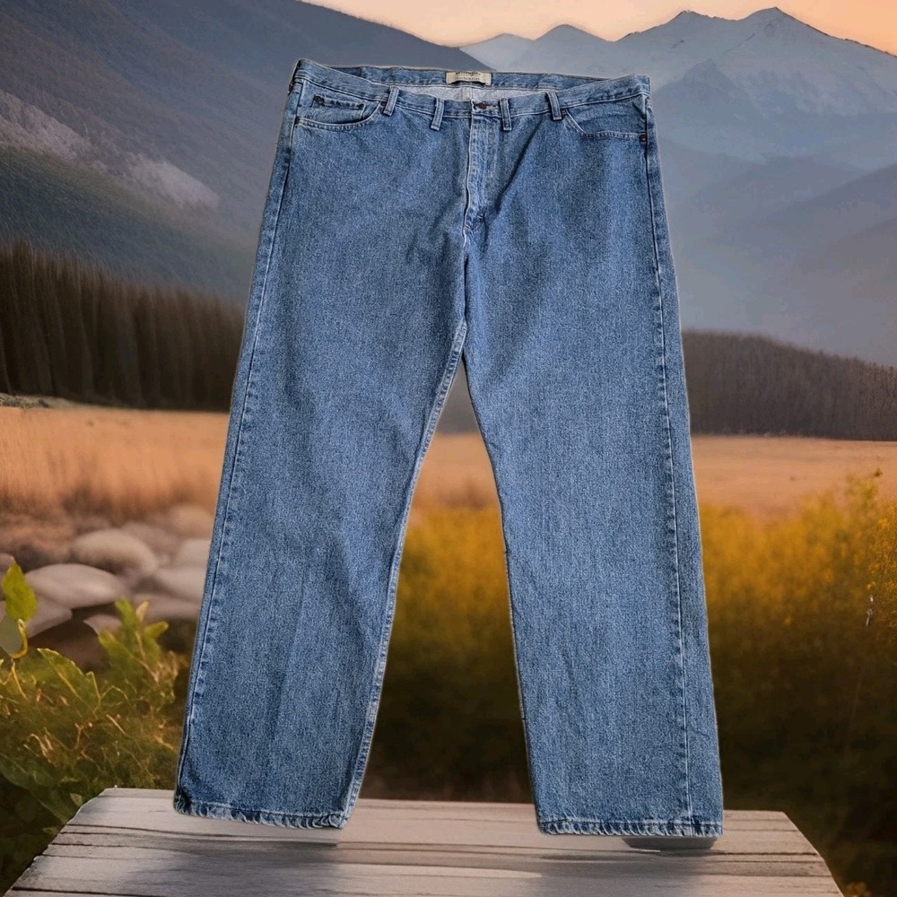 👖Wrangle Jeans Mens 48x33 Big & Tall Blue Classic Denim Relaxed Fit Med Wash